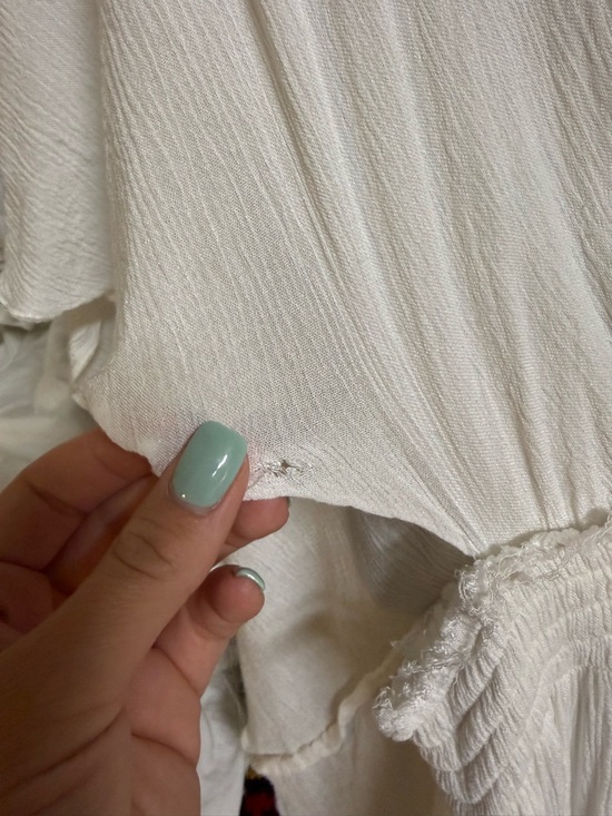 Free People White Cotton Gauze Boho Maxi Dress Small Flutter Sleeve Cottagecore - Picture 4 of 5